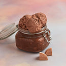 Moishi mochi ice cram jar filled with Creamy Chocolate Ice Cream -  Japanese Mochi Ice Cream from MOISHI