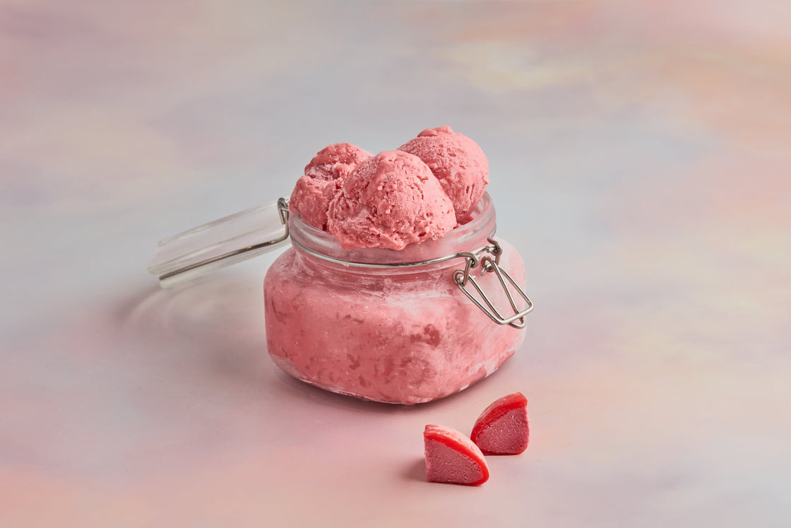 Raspberry Ice Cream Jars