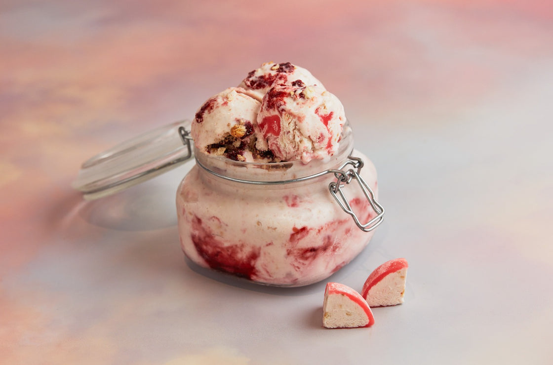 Moishi Lychee flavor Ice Cream Jar | Delicious Mochi Ice Cream from MOISHI the best mochi ice cream shop in Dubai.
