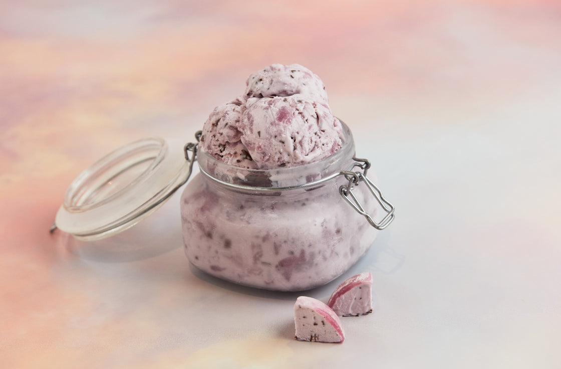 MOISHI's Blueberry Chocolate Ice Cream Jar - a delicious Japanese dessert